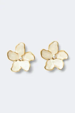 Gina Tricot Flower earrings Gull Discount