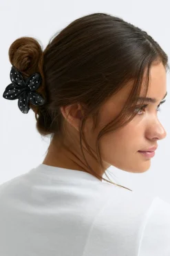 Gina Tricot Flower hair clip Svart Sale
