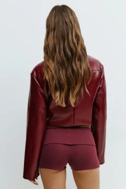 Gina Tricot Foded hotpant Rød Sale