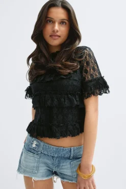 Gina Tricot 14+ fri ace top Svart Sale