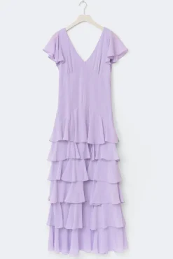 Gina Tricot Frill maxi dress Lilla Online