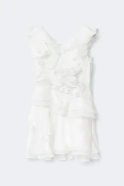 Gina Tricot Frill mini dress Hvit