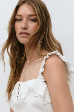 Gina Tricot Fri top Hvit Hot