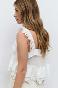 Gina Tricot Fri top Hvit Hot