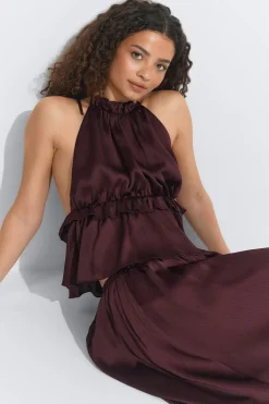 Gina Tricot Fri top Brun Online