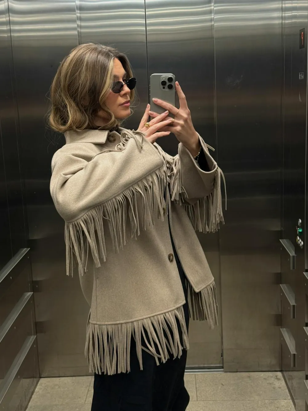 Gina Tricot Fringe jacket Beige Best