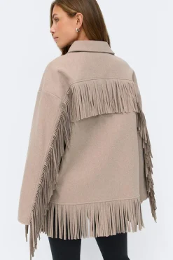 Gina Tricot Fringe jacket Beige Best