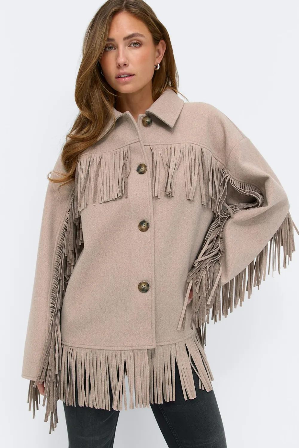 Gina Tricot Fringe jacket Beige Best