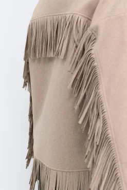 Gina Tricot Fringe jacket Beige Best