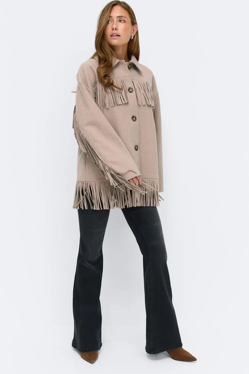 Gina Tricot Fringe jacket Beige Best