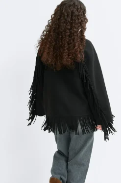 Gina Tricot Fringe jacket Svart Clearance