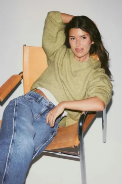 Gina Tricot Fringe seam jeans Blå Hot