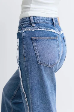 Gina Tricot Fringe seam jeans Blå Hot