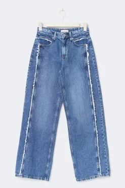 Gina Tricot Fringe seam jeans Blå Hot