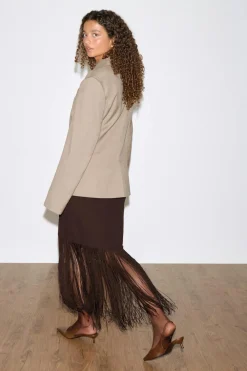Gina Tricot Fringe kirt Brun Outlet