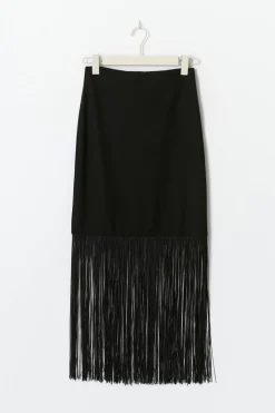 Gina Tricot Fringe kirt Svart New