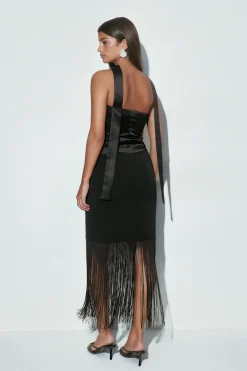 Gina Tricot Fringe kirt Svart New
