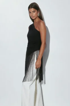 Gina Tricot Fringe top Svart Sale