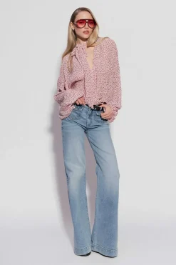 Gina Tricot Front pocket flare jeans Blå Sale