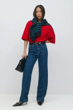 Gina Tricot Front seam jeans Blå Discount