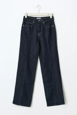 Gina Tricot Front seam jeans Blå Outlet
