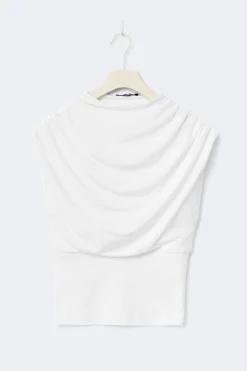 Gina Tricot Funne neck top Hvit Online
