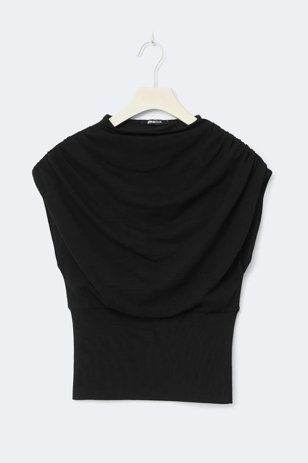 Gina Tricot Funne neck top Svart New