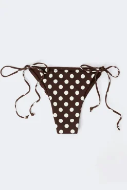 Gina Tricot Gathered bikini tanga Brun New