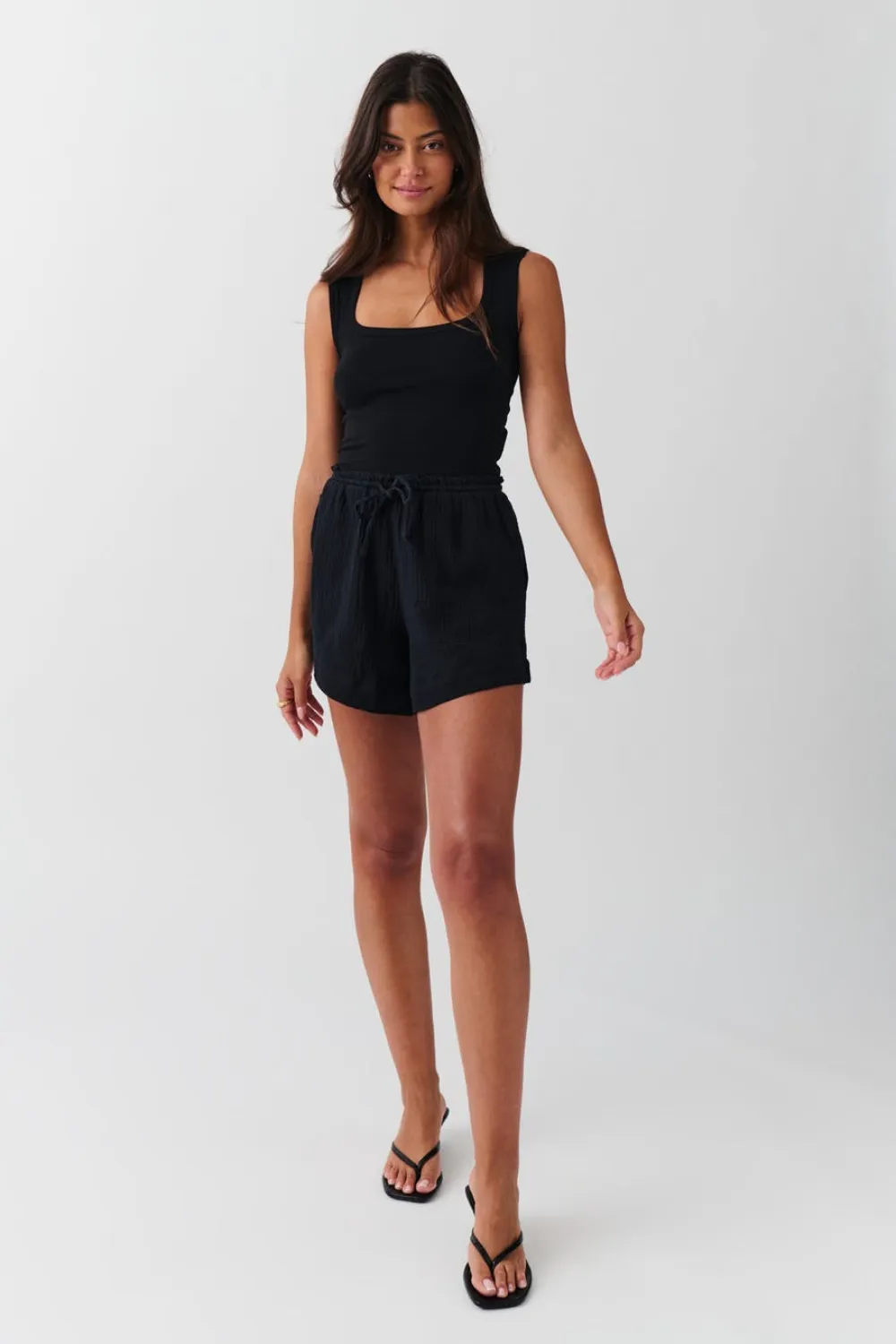 Gina Tricot Gauze hort Svart Outlet