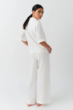Gina Tricot Gauze trouer Hvit Clearance