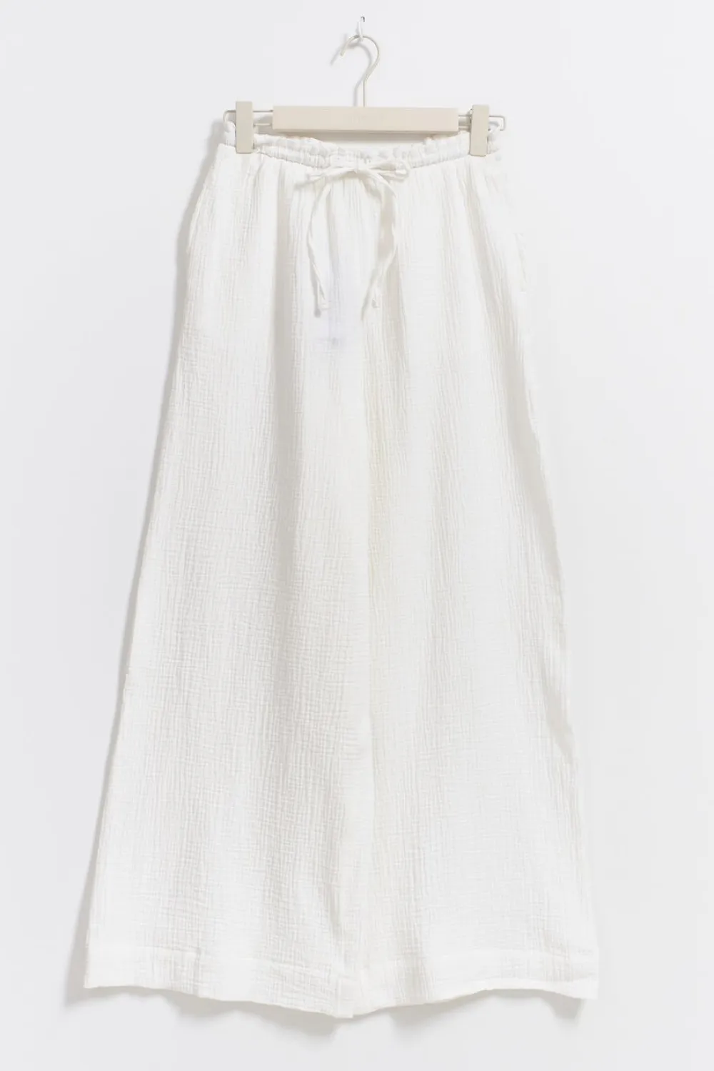 Gina Tricot Gauze trouer Hvit Clearance