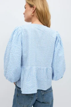 Gina Tricot Gingha boue Blå New