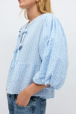 Gina Tricot Gingha boue Blå New