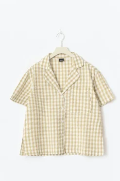 Gina Tricot Gingha eerucker hirt Gul Online