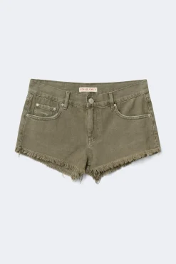 Gina Tricot Glow low denim shorts Grønn Online