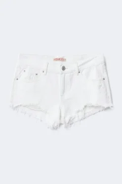 Gina Tricot Glow low denim shorts Hvit Clearance