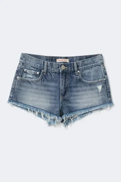 Gina Tricot Glow low denim shorts Blå Sale