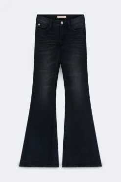 Gina Tricot Glow low flare jeans Svart Clearance