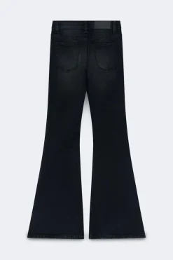 Gina Tricot Glow low flare jeans Svart Clearance