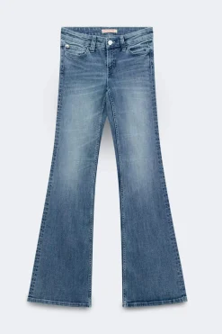 Gina Tricot Glow low flare tall jeans Blå Hot