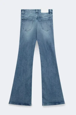 Gina Tricot Glow low flare tall jeans Blå Hot