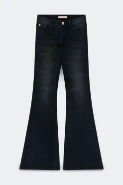 Gina Tricot Glow low flare tall jeans Svart Clearance
