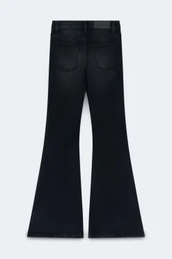 Gina Tricot Glow low flare tall jeans Svart Clearance