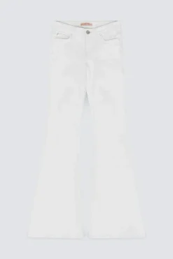 Gina Tricot Glow low flare tall jeans Hvit Clearance