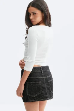Gina Tricot Glow low mini skirt Blå