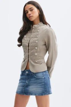 Gina Tricot Glow low mini skirt Blå New