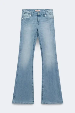 Gina Tricot Glow rise flare jeans Blå Sale