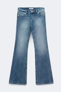 Gina Tricot Glow rise flare petite jeans Blå Best