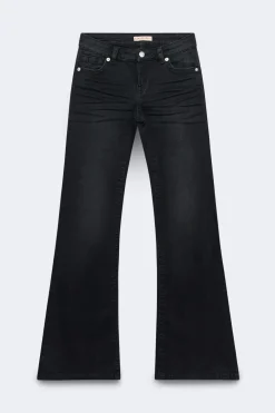 Gina Tricot Glow rise flare tall jeans Svart Discount