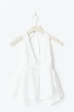 Gina Tricot Haterneck angaie top Hvit Discount